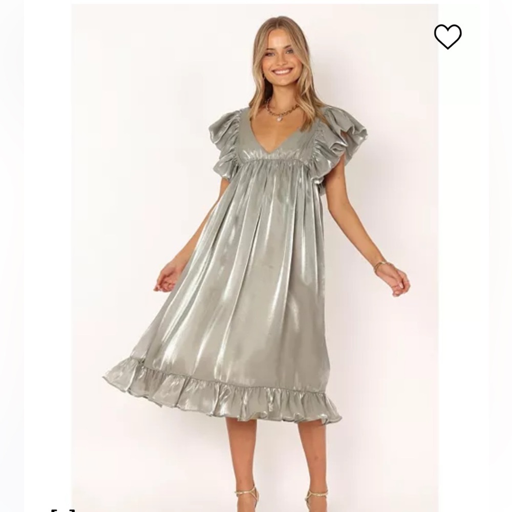 Petal & Pup Oro Midi Dress - Olive Size M